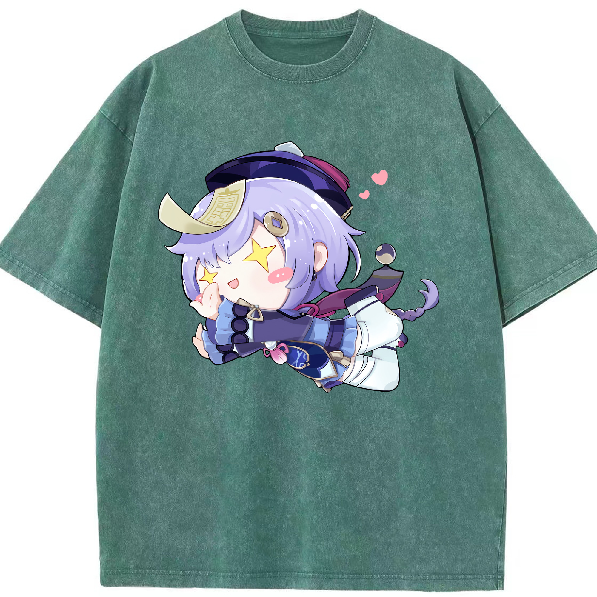 げんし神 七七 なな  genshin Nana 綿100% ヴィンテージ風 半袖Tシャツ（フロントプリント）